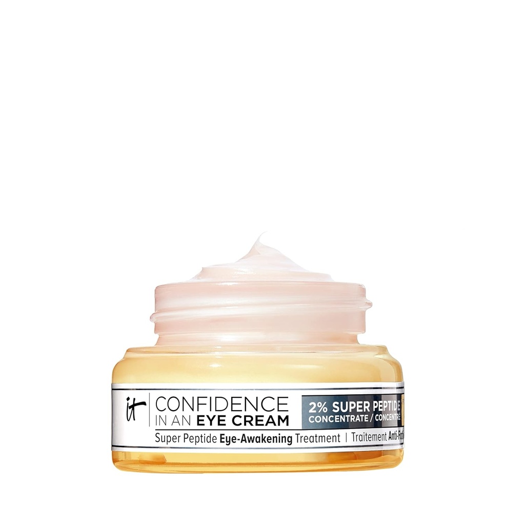 IT 眼凝胶中的化妆品自信 - Anti Aging Peptide Eye Cream for Dark Circles & Wreaks,轻量级48HR 水分,2% Super Peptide 集中,平滑和亮眼,所有皮肤类型