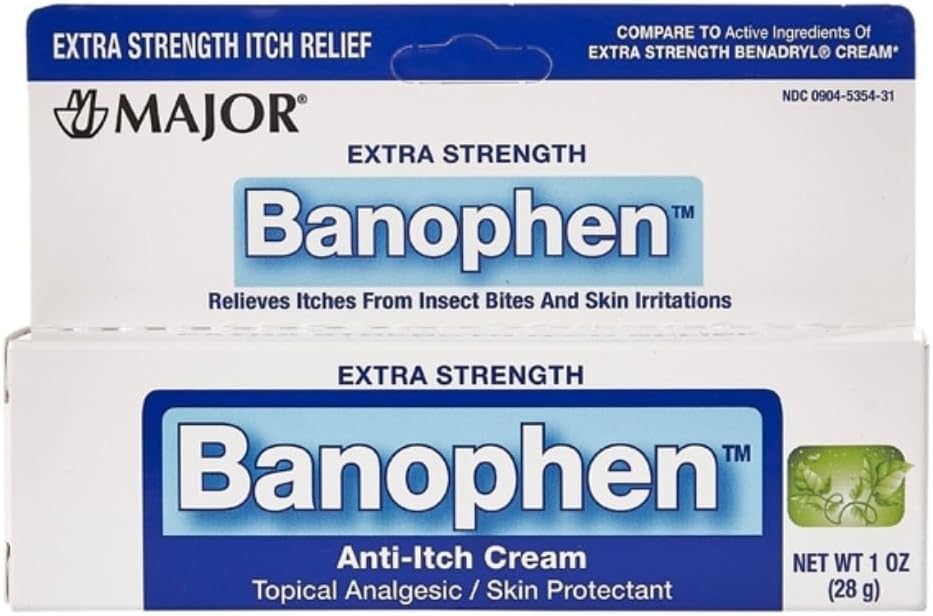 (原始内容存档于2018-03-04). Major Extra Strigic Banophen - Anti-Itch Cream - 主题性止痛性皮肤保护剂 - 帮助从昆虫Bites和皮肤刺激中重拾痒痕 - 1 Oz.(1 pack)