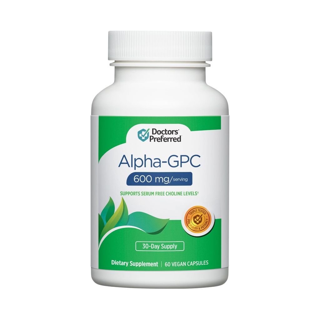 (原始内容存档于2018-09-26). DOCTORS' preferred Alpha GPC Supplement - Premium Formula. 600兆吉/服务,60维冈卡普勒,30天供应