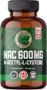纯实验室维生素 NAC(N-乙酰基-Cysteine) 600 mg - 120 盖 在加拿大制造