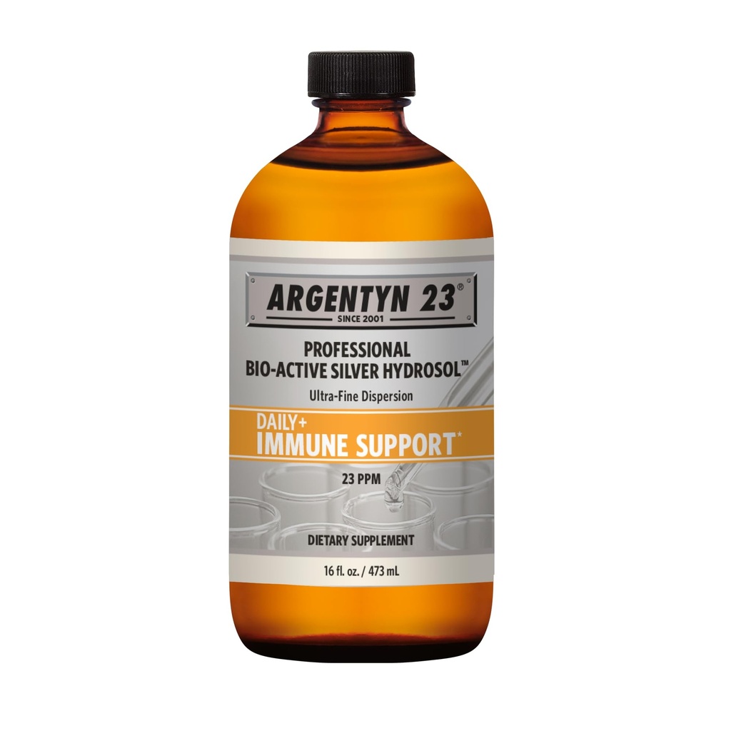 Argentyn 23 专业免疫支持 - 类固醇银,生物活性银氢溶液,23 ppm,液晶顶,16 Fl Oz(473 mL)