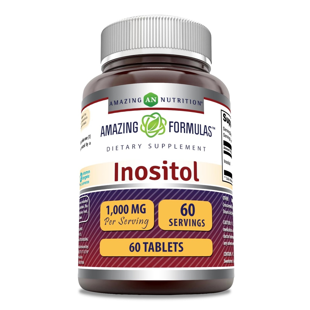 惊人的公式 Inositol 1000mg 补充 QQ 平板电脑 Non-GMO QQ Gluten - Free QQ 在美国制造 (1 Pack, 60 Counter)