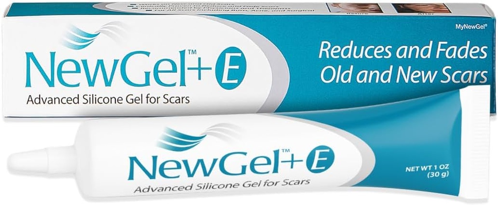 NewGel Plus Scar Gel由MyNewGel高级专业硅酮治疗新旧刀疤/维生素E,外科手术高发性,Keloids,Burns,以及Facial Blemish Scars(30格拉姆) - 1 oz