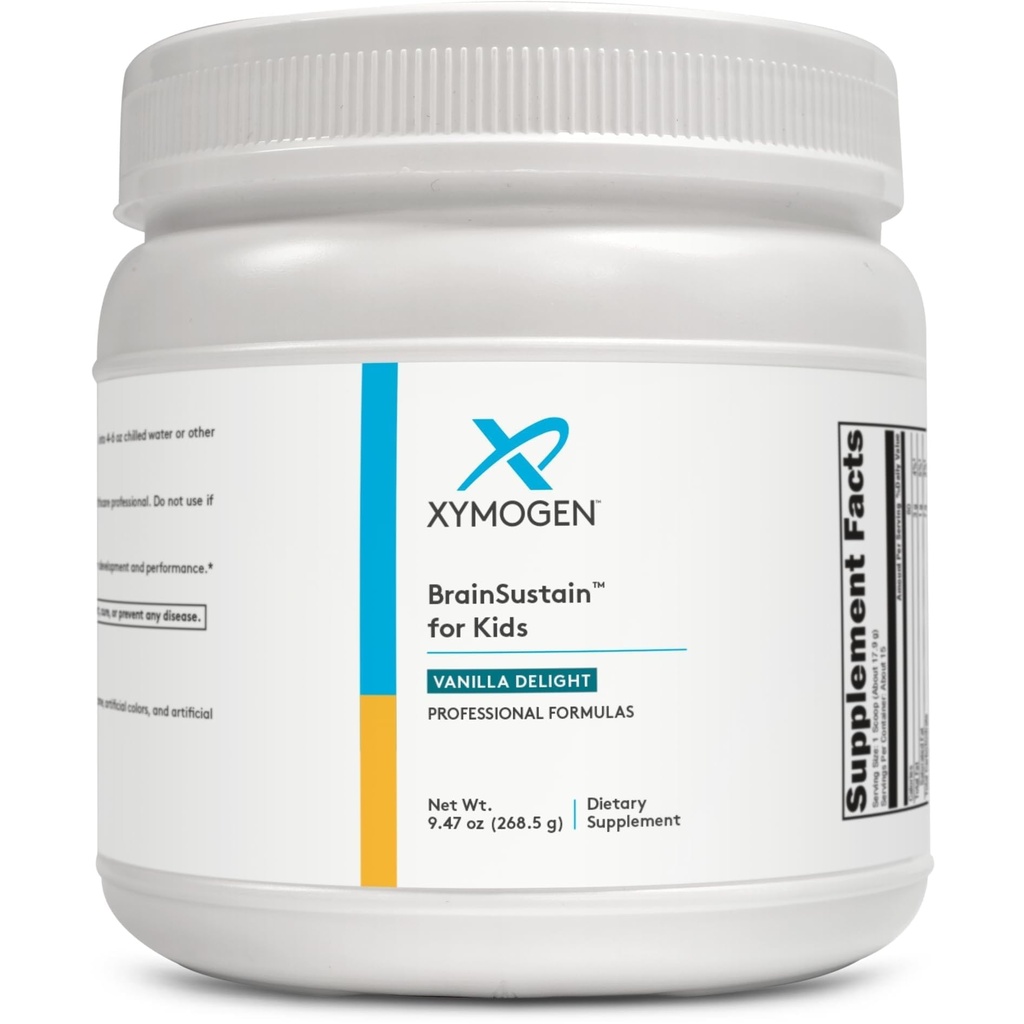 用于儿童的XYMOGEN脑屏障-N-乙酰-L-Cysteine,Alpha Lipoic酸和用于儿童的DHA 聚焦支持-记忆和聚焦的大脑补充-非GMO,Gluten,Soy + 无乳品(9.47 oz)