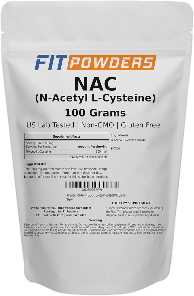 NAC 粉末 N-乙酰L-Cysteine 粉末烟雾(100格拉姆)