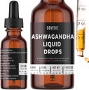 Ashwagandha液滴集中1Fl Oz 30ml → 60 服务500mg有机根茎提取 补充 → 压力缓解、能量和豁免、精神焦点、快速吸收