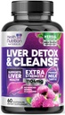 Gentle Liver Cleanse Detox & Reference Formula - Silymarin Milk Thetle, Dandelion Root, Artichoke 提取器, 涡轮, Choline, & Beetroot - 60 Veggie Capsules 的高级肝脏支持补编