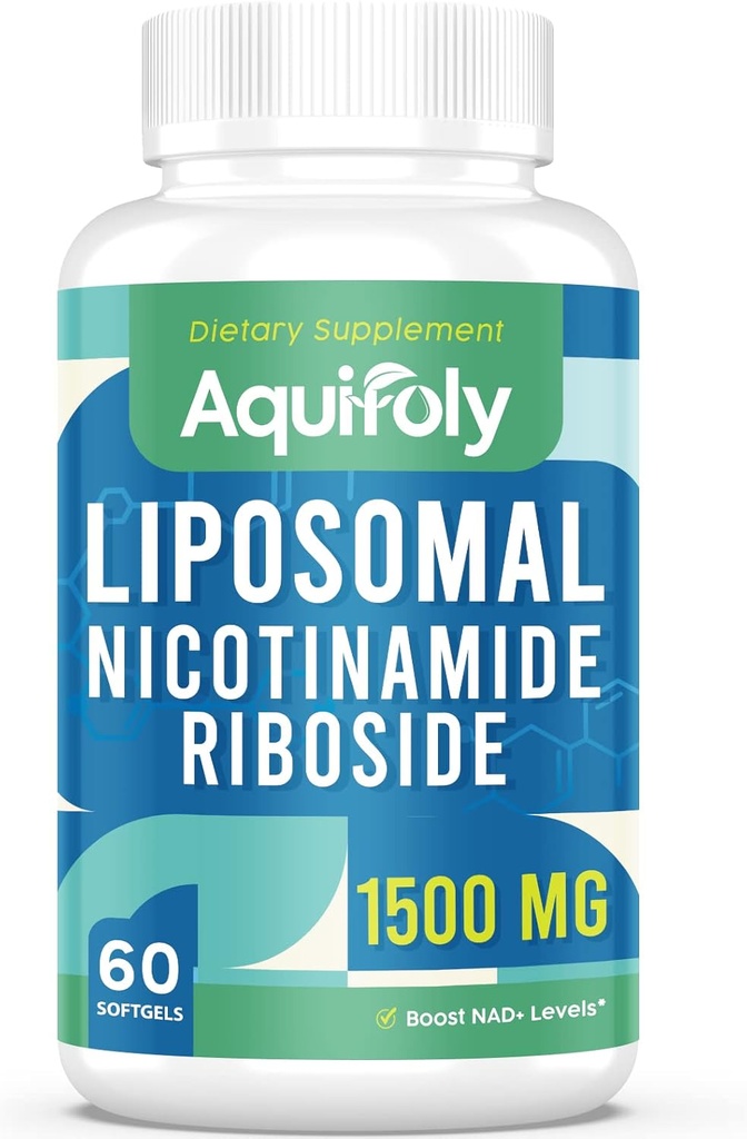 Liposomal Nicotinamide Riboside 补充2000毫克,配有TMG和Pterostilbene用于最大吸收,优于NAD,促进NAD+,细胞能,以及年龄防御,60软胶
