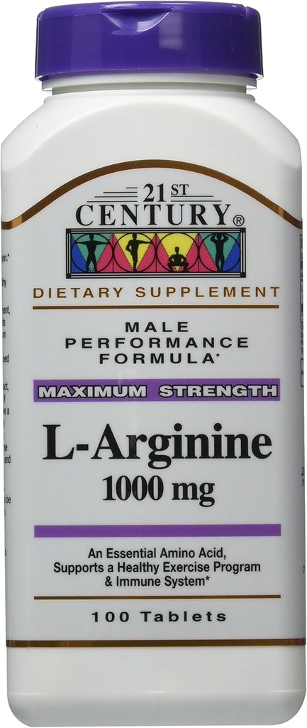 21世纪 L-Arginine 1000 Mg 平板电脑,100 Count(3包)
