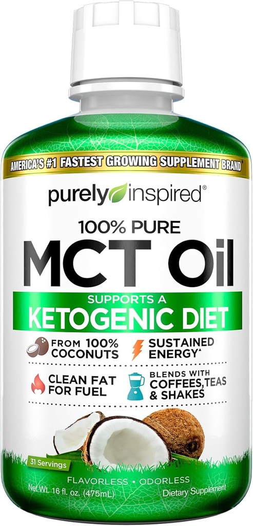 MCT Oil 纯纯纯纯纯的 MCT Oil Keto 来源于椰油,非GMO + 支持 Keto 和 Paleo Edits + 与咖啡,茶叶和摇摆 → MCT Oil 用于可持续能源 → 16 fl oz