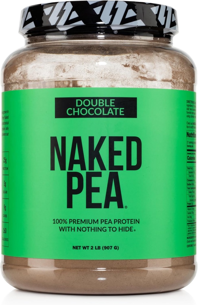 NAKED Pea - 来自美国和加拿大农场的双巧克力蛋白,有机可可,有机椰糖 - 没有转基因O,没有大豆,以及Gluten Free, Aid Development and recovery - 21 services