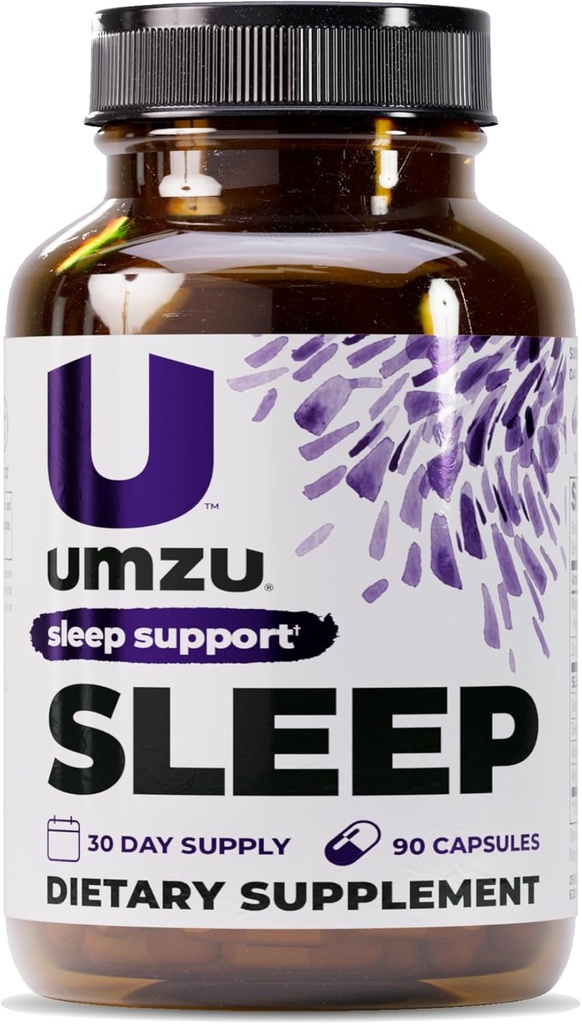UMZU 镁睡眠支持补编,配有 GABA 和 L-Theanine, 完整的身体放松和Mood支持, Non-Melatonin公式 - 180卡普尔