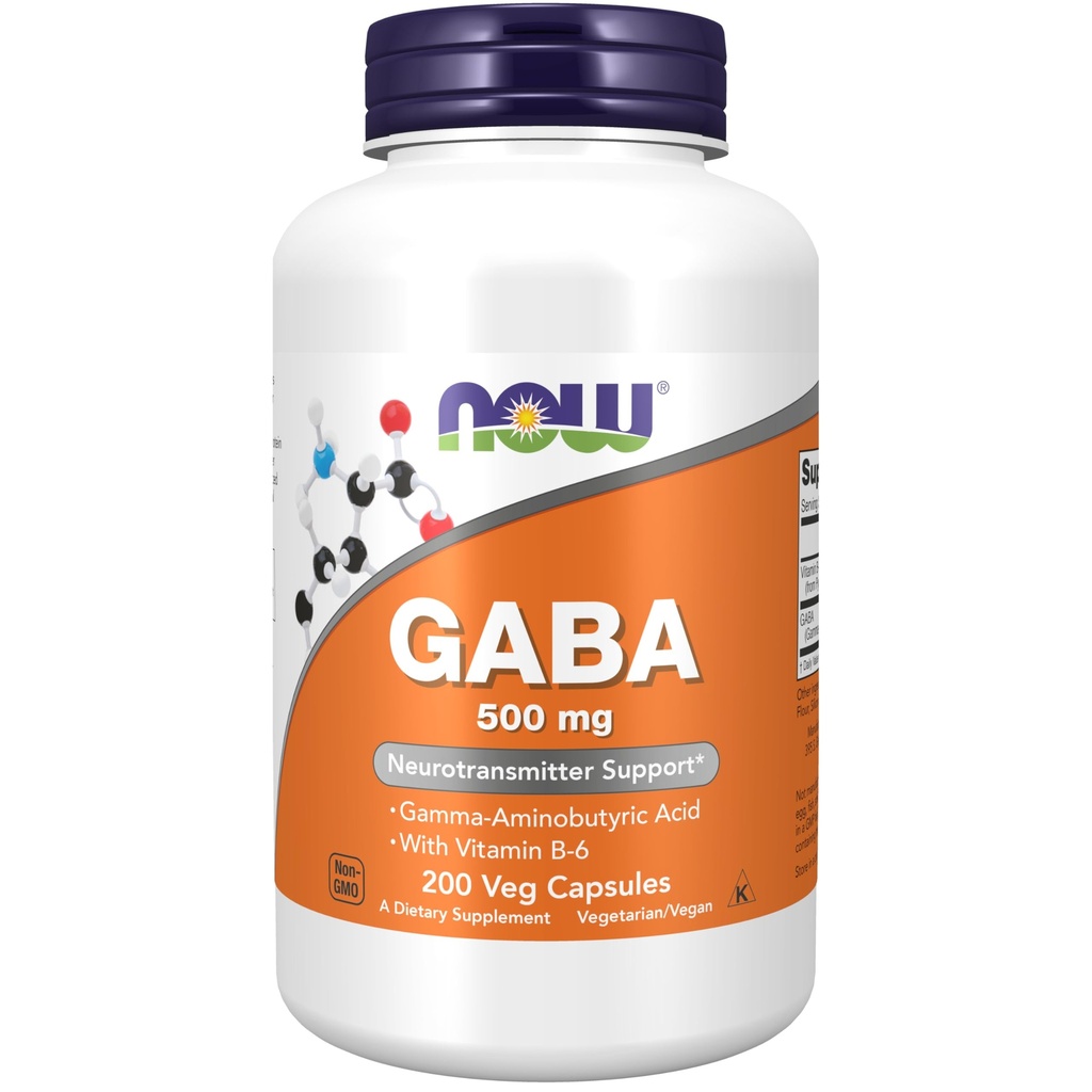 Now GABA 500 mg,200 Veg Capsules (英语).