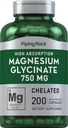 螺旋岩镁 胶囊 | 750mg | 200 mills | 200 mills | Chelaed Supplement | 高吸收 | 非GMO 和 Gluten Free