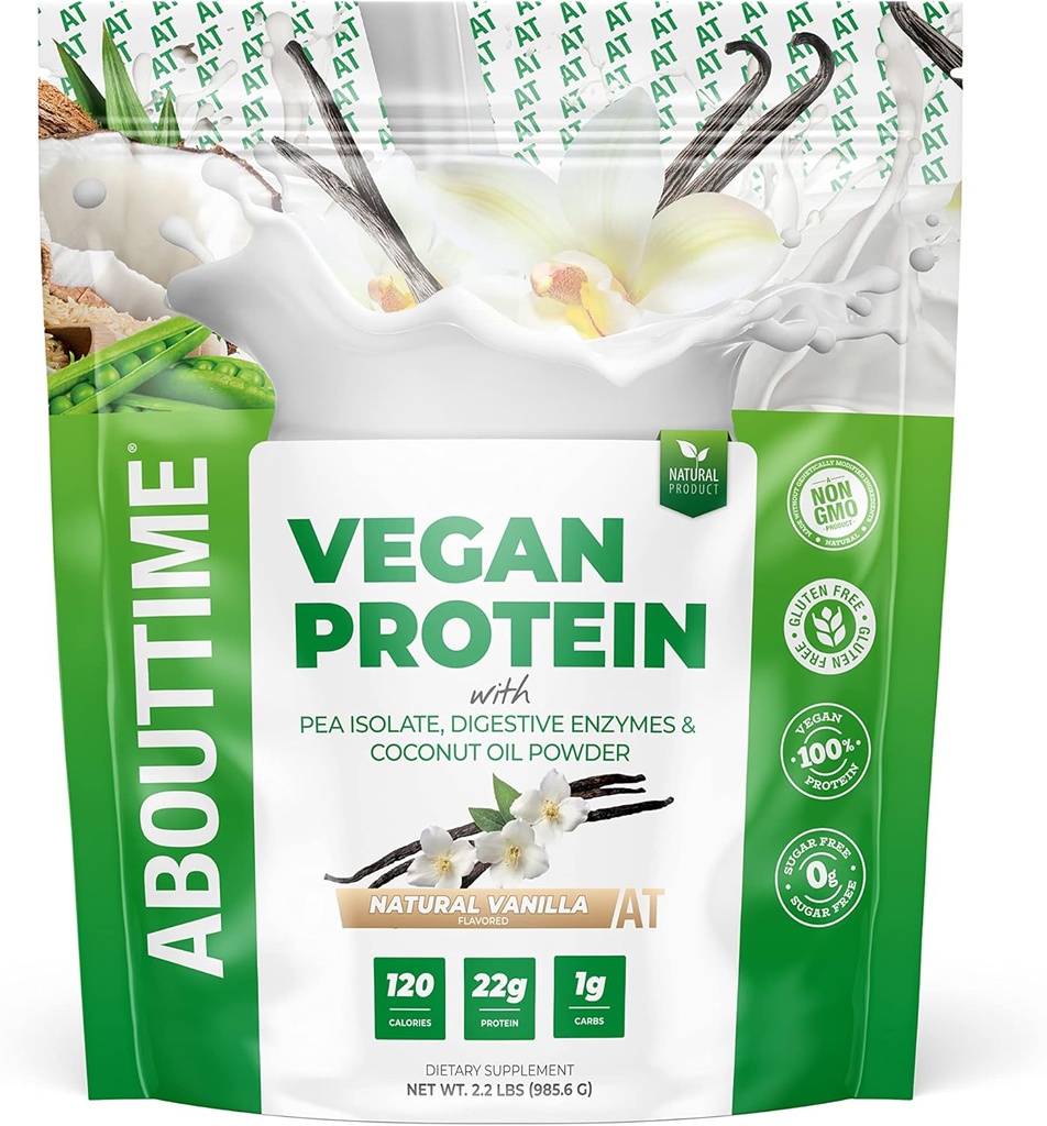 关于时间维冈蛋白粉 22g 香草,天然成份,非GMO,植物基,Gluten Free,Soy Free,乳品自由,32种服务