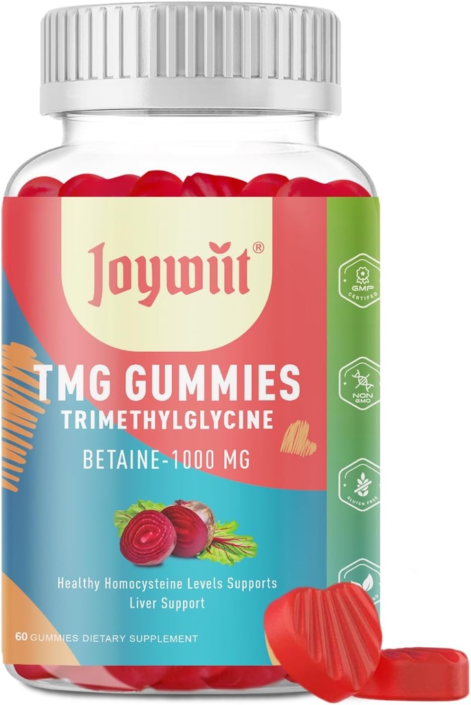 Tmg 三甲基甘化甘油补充剂 1000mg 碱性甘油,Homocysteine水平,能量,甲基化和免疫支持,肝脏健康,Gluten Free, 60 Ct