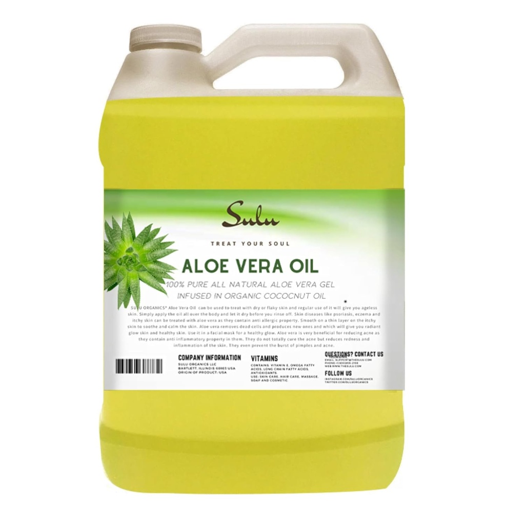 SULU ORGANICS 纯冷压非精炼天然阿罗韦拉石油(64 oz)