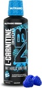 NutraBio – L-Carnitine Liquid Shots – 3000mg, (蓝色拉兹) – 10mg 维生素 B-5 – 零碳糖 – 能源生产 – 肌肉恢复
