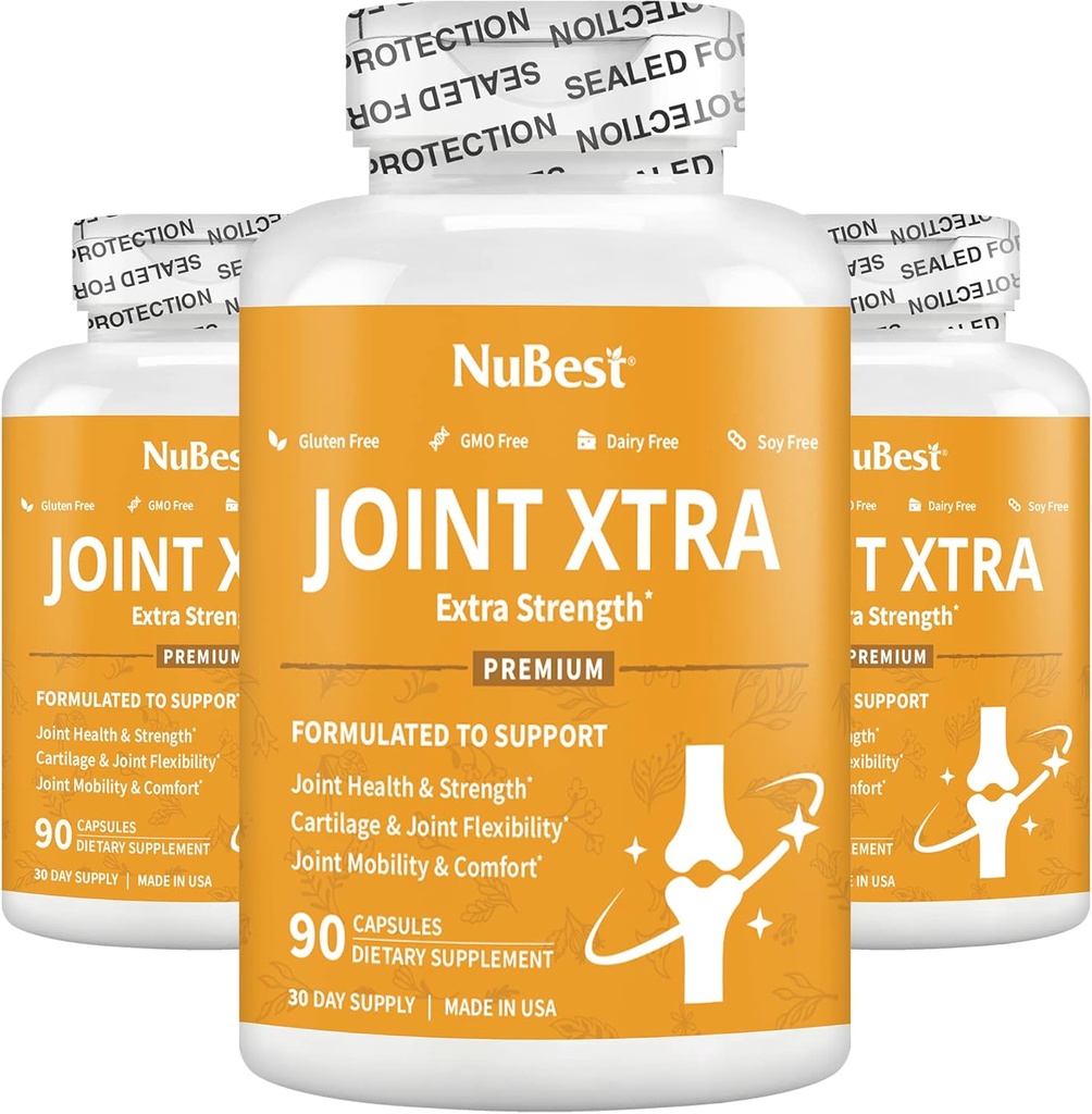 联合Xtra高级支助补编 -- -- 与Glucosamine、Chondroitin、Turmeric、MSM和Boswellia的联合强力公式,促进联合和Cartilaage保健、灵活性、机动性和舒适性(第3包)