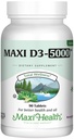 Maxi健康维生素D35000 IU(125 mcg) - 高剂量维生素D5000 IU - 健康骨头,牙齿,免疫支持 - 科舍尔纯高概率维特D3(90片)