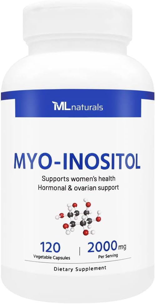 ML Naturals Myo-Inositol 2000 mg 120 可食用胶囊、NSF-验证的和cGMP-连体