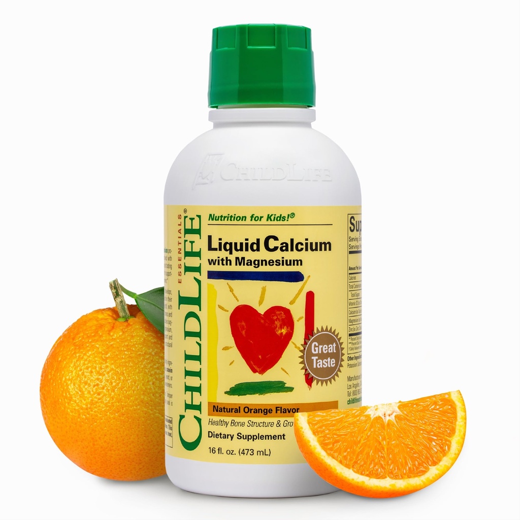 儿童液体钙补充剂 -- -- 含镁、锌和维生素D3的婴儿钙 -- -- 16 fl oz(1包)