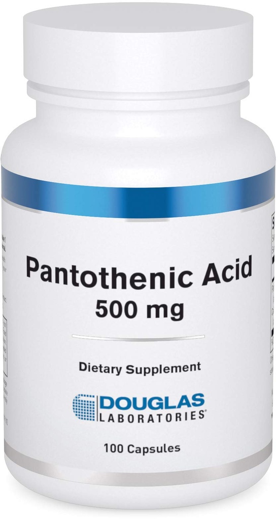 道格拉斯实验室 Pantothenic Acid 500 mg →维生素B5 支持细胞能量生产和代谢* 100 Capsules