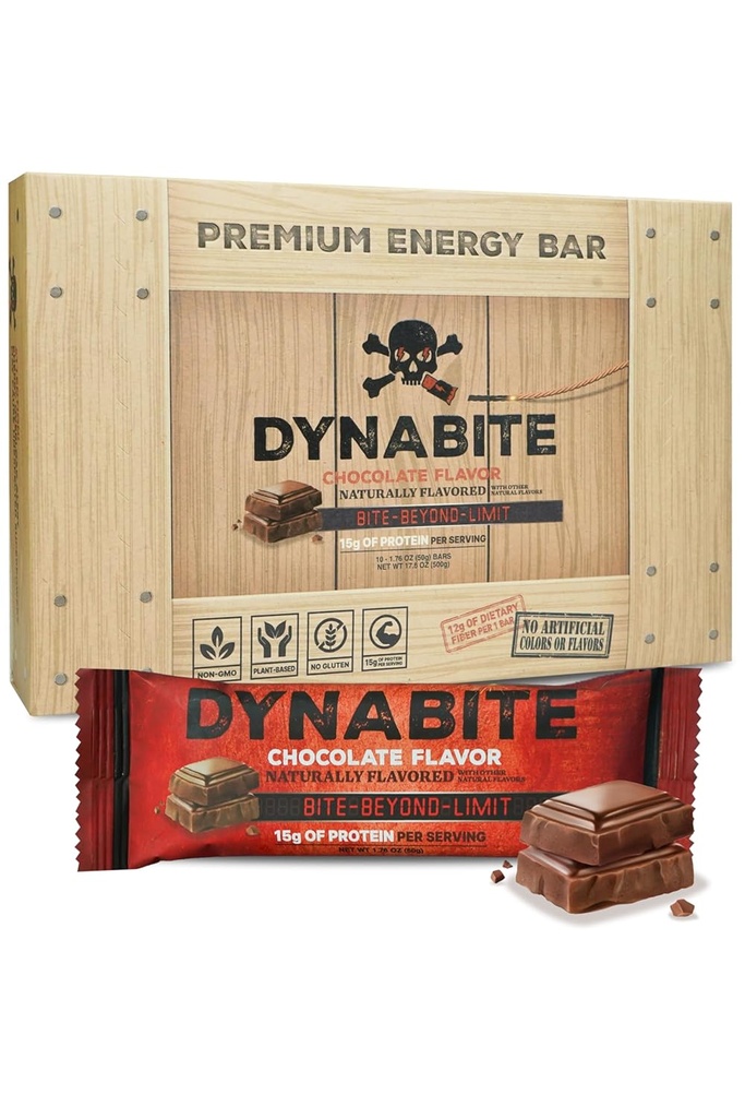 DYNABITE Premium Energy Bars (10 Counter, Cology) QQ 低碳蛋白BARs w/ Plant基成份 QQ Gluten-Free Meal 替代 巴尔 零糖蛋白BARs QQ 高蛋白 Snacks Meal BARs