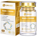 OMOGS NAD+ 300 mg + 跨抗反转录200 mg,纯 NAD 补充, Max 吸收, DNA修复的助推补充,健康衰老,细胞能量和长寿, 60 Capsules