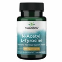 Swanson N-Acetyl L-Tyrosine - 氨基酸补充剂,支持整体脑健康与中神经系统功能 - 促进和认知健康 - (60 Capsules,每根350毫克)
