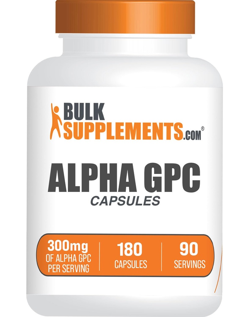 Bulk Assupports.com Alpha GPC Capsules - 乙酰胆碱补充剂,Alpha GPC 300mg - 胆碱补充剂,Gluten Free, 2 Capsules per Service, 180 Capsules (Pack of 1)