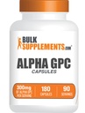 Bulk Assupports.com Alpha GPC Capsules - 乙酰胆碱补充剂,Alpha GPC 300mg - 胆碱补充剂,Gluten Free, 2 Capsules per Service, 180 Capsules (Pack of 1)