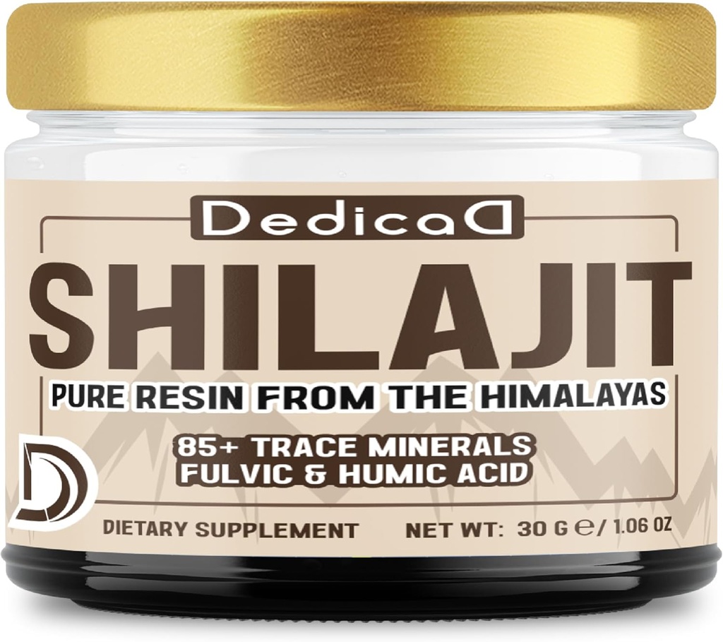 Shilajit纯喜马拉雅有机Resin 30grams - Shilajit Suppplement 含有天然富尔维奇,Humic Acid 和 85 其他 - 60种为身体平衡,心脏,免疫健康服务.