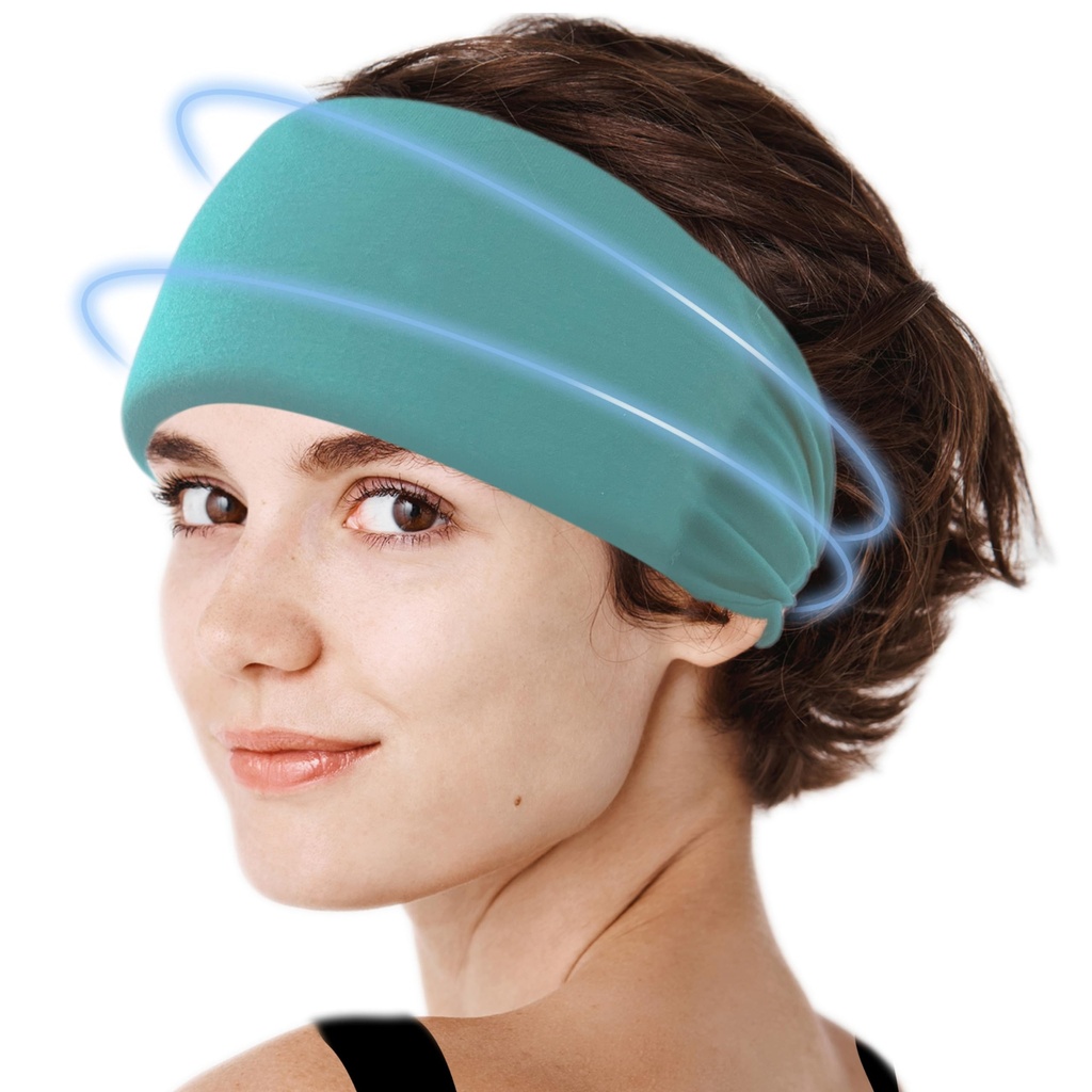 Crimmy Migraine Headache Relief Cap, 冷却 Gel Headband 颈部环绕帽子面具, Soothing Ice Pack Head 面部冷压缩紧张压力和悬浮