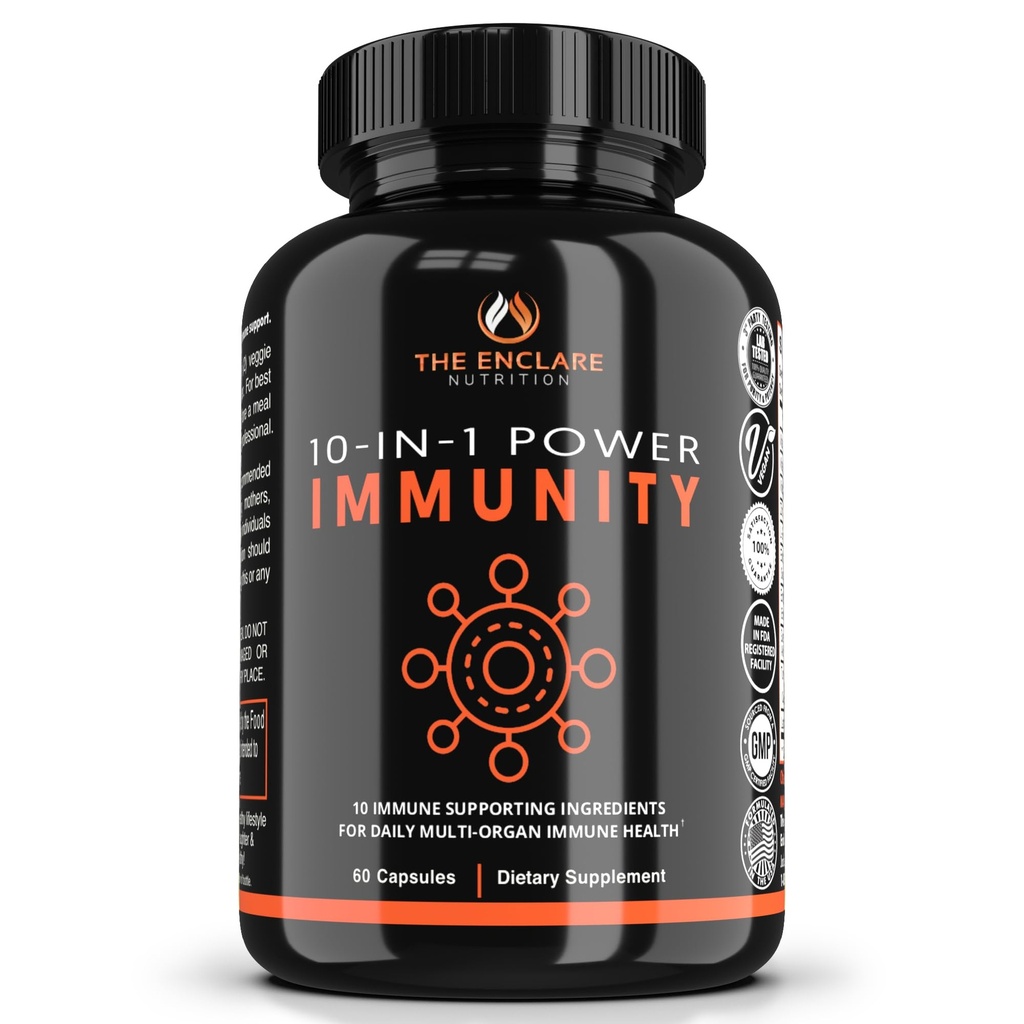 由Echinacea、维生素C和锌、Turmeric、Ginger、B6、成人免疫性维他命的长老莓制成的《全国营养方案》第1个免疫性支持助推剂补编