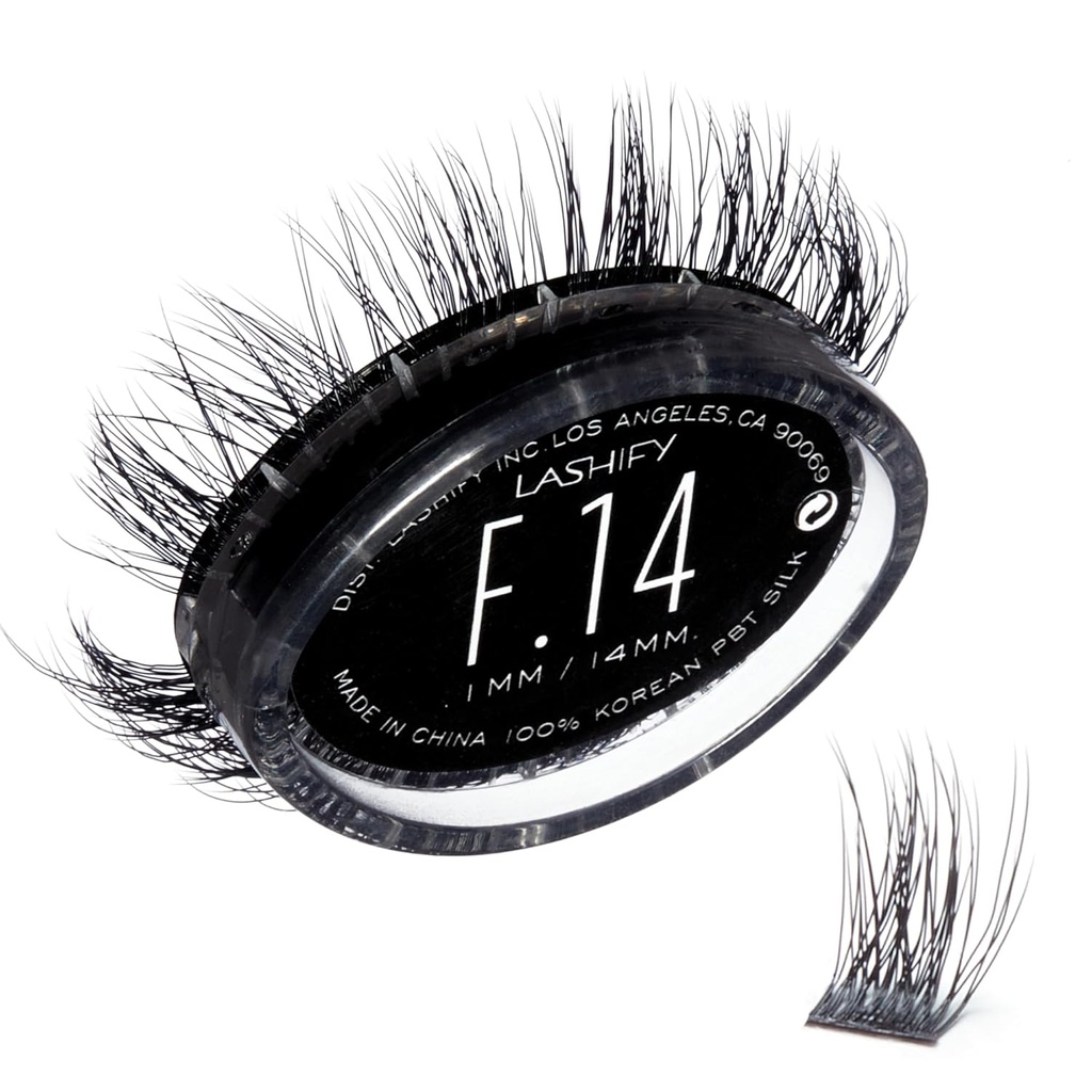 将 Fluffy 14mm Gossamer 眼线扩展重新填充, 黑色, 容易 DIY 假拉壳添加完整和尺寸