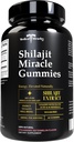 医疗奇迹 Shilajit Gummys - 1000mg 纯喜马拉雅语提取法 w/Fulvic Acid, Vegan,无糖,高潜力. 对超过84家矿产的能源和豁免支助。 60个美味的古米