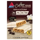 Atkins咖啡馆收藏香草Latte酒吧,16g蛋白,2g糖,4g净碳,13g纤维,12count