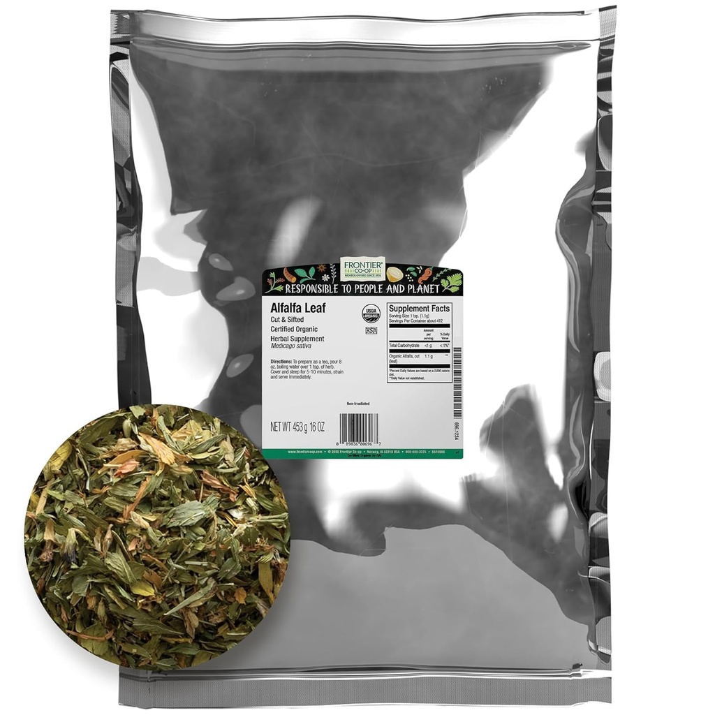 FRONTIER 有机断裂 Alfalfa Leaf, 16 OZ