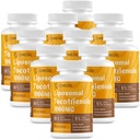 Liposomal Tocotrienols 1000mg - 高生物利用率 维生素E Tocotrienols 补充剂,95% 德尔塔和5% Gamma Tocotrienol Capsules 支持皮肤,骨骼,抗氧化剂 600 软胶