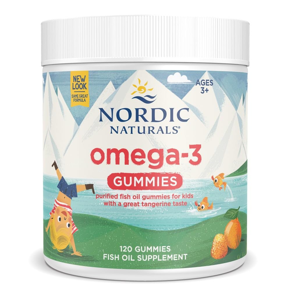 北欧自然 北欧 Omega-3 Gummys,坦热林 - 120 Gummys - 82 mg 总 Omega-3s 配有 EPA & DHA - 非GMO - 60 服务