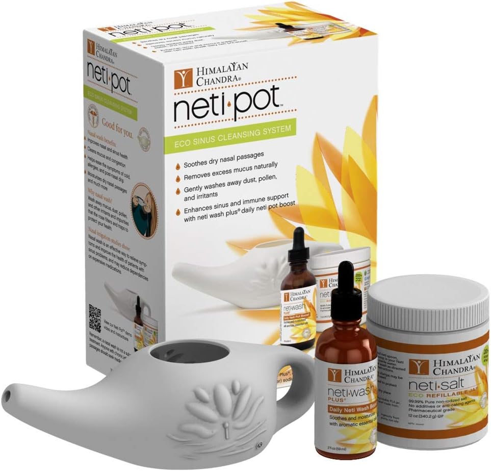 喜马拉雅 Chandra ECO Neti Pot 完成 Sinus 清扫系统启动套件
