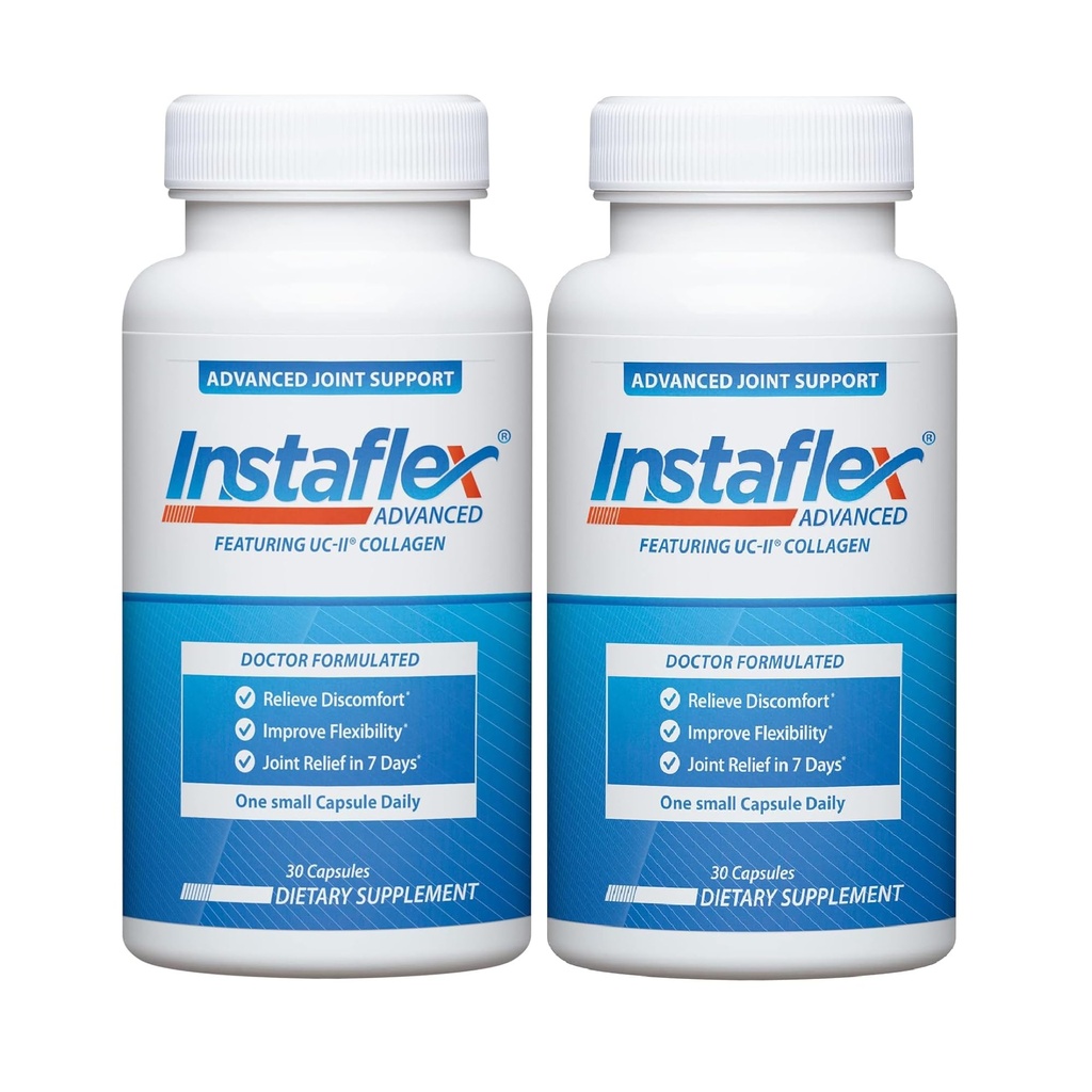 Instaflex高级联合支助营养补充品,配有医生拟定的联合救济补充品,装配UC-II Collagen & 5 其他联合不适战斗成分,60Ct