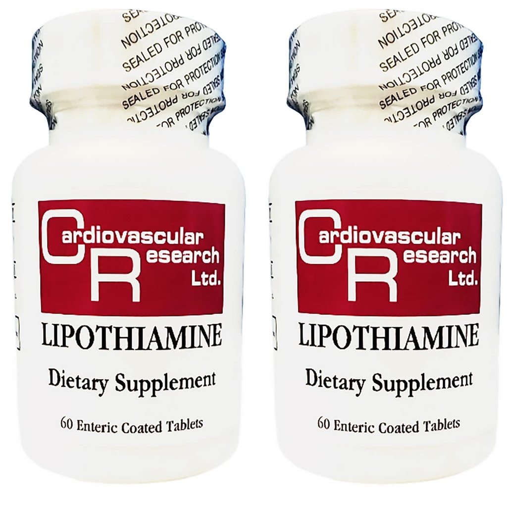 心血管研究 Lipotiamine B 补充 120 片 - 维生素 B1 现在与 Alpha Lipoic Acid - 2 X 60 计数