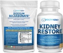 肾还原有机钠 Bicarbolate Alkaline 补充 1LB Cleanse 60 Caps Bundle – 支持肾健康,中和胃酸,Alkaline超级食品,免疫支持,Antacid & Vitamins f