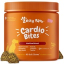 Zesty Paws 心血管支持狗 - Taurine for Dogs - 与CoQ10,L Carnitine & Sea Buckthorn - 老年心脏健康 - AlaskOmega 鱼油 Omega 3 - 老年 - 沙门 - 90 计数