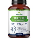 Zazzee Extrastrong Citicoline,每服500毫克,100Vagen Capsules,高级CDP Choline Form,100%蔬菜和药品等级,50天供应,全自然和非GMO