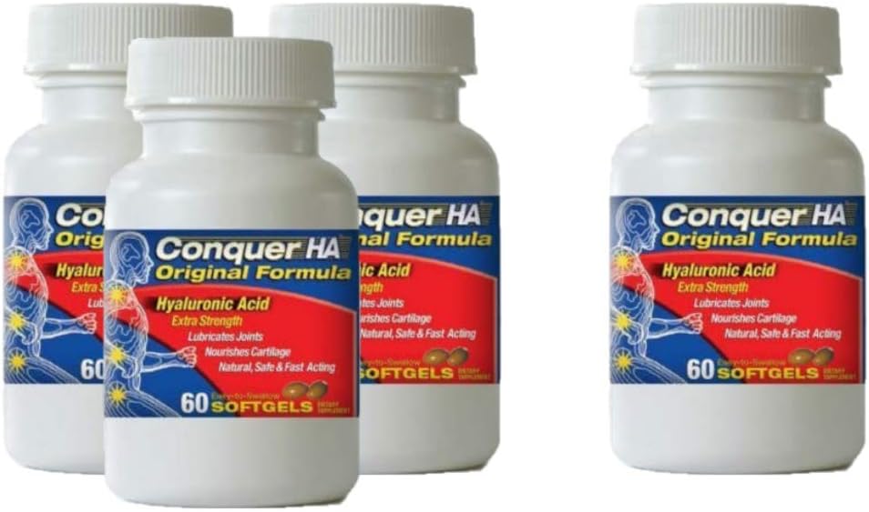 原型 Hyaluronic Acid Pack of 4, 改进流动性,灵活性 - 60个软胶盖