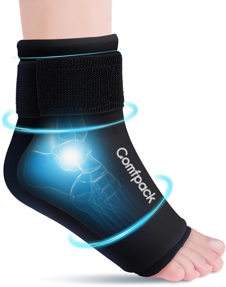 Ankle 冰块包装,用于安养、可重复使用的脚冰包包装、Plantar Fascitis救济、Achilles Tendonitis、Sprain、Heel Pain、Sprained