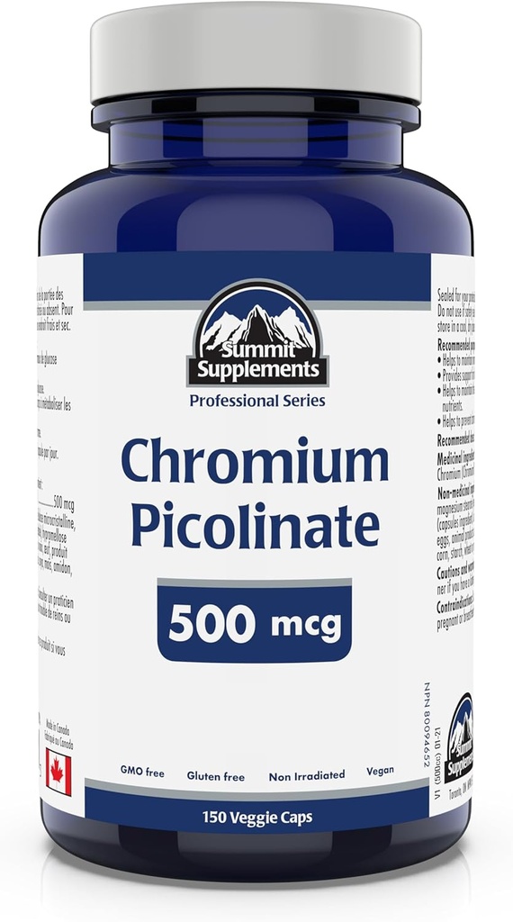 峰会补编,Chromium Picolinate 500 Mcg,150 Veggie Caps,专业系列